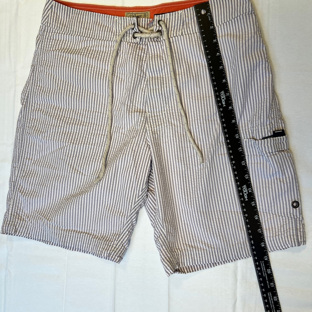 J. Crew Blue and White Striped Board Shorts - Picture 8 of 9